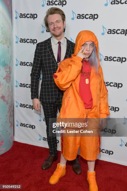 Finneas O'Connell and Billie Eilish attend the 35th Annual ASCAP Pop Music Awards at The Beverly Hilton Hotel on April 23, 2018 in Beverly Hills,...