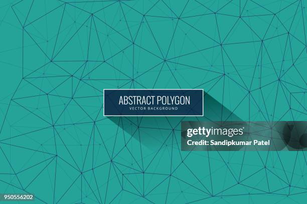 abstrakt mesh hintergrund mit kreisen, linien und formen - low poly modelling stock-grafiken, -clipart, -cartoons und -symbole