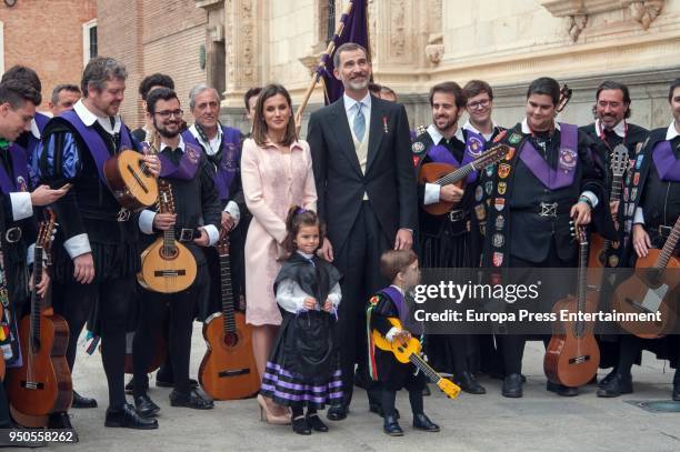 King Felipe VI of Spain and Queen Letizia of Spain attend the 'Miguel de Cervantes 2017' Award, given to Nicaraguan writer Sergio Ramrez at Alcala de...