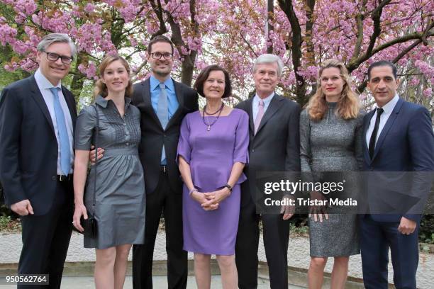 Alexander Otto, Janina Lin Otto with her husband Benjamin Otto, Christl Otto, Michael Otto, Janina Otto and her husband Ismail Oezen attend the...