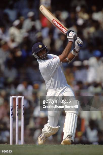 Rahul Dravid of India in full flow during the Third Test match against Australia played at the Chidambaram Stadium in Chepauk, Chennai, India. India...