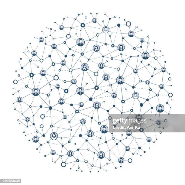 abstract network - human resources background stock illustrations