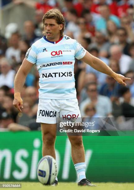 Dimitri Szarewski of Racing 92 looks on during the European Rugby Champions Cup Semi-Final match between Racing 92 and Munster Rugby at Stade...