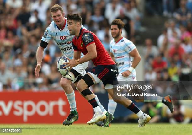 Conor Murray of Munster breaks with the ball during the European Rugby Champions Cup Semi-Final match between Racing 92 and Munster Rugby at Stade...