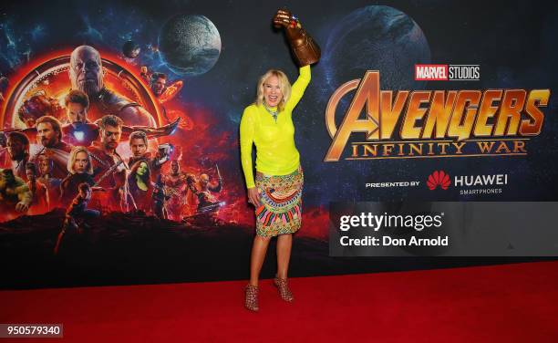 Kerri-Anne Kennerley attends the Avengers: Infinity War Special Event Screening on April 24, 2018 in Sydney, Australia.