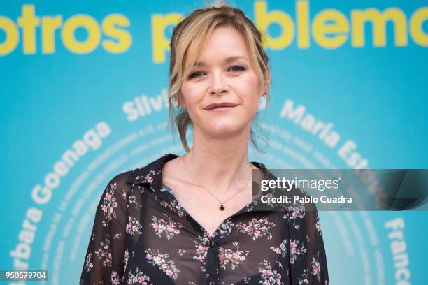 Spanish actress Maria Esteve attends the 'Hacerse Mayor Y Otros Problemas' photocall on April 24, 2018 in Madrid, Spain.