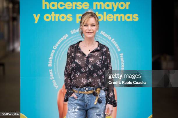 Spanish actress Maria Esteve attends the 'Hacerse Mayor Y Otros Problemas' photocall on April 24, 2018 in Madrid, Spain.