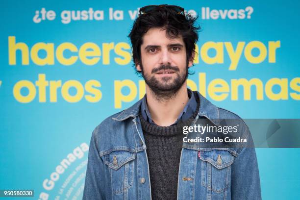 Spanish actor Francesco Carril attends the 'Hacerse Mayor Y Otros Problemas' photocall on April 24, 2018 in Madrid, Spain.