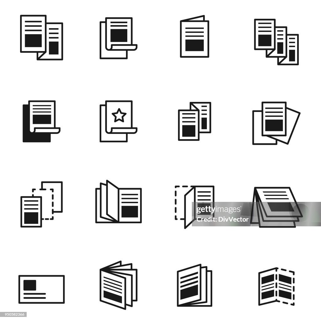 Flyer icon set