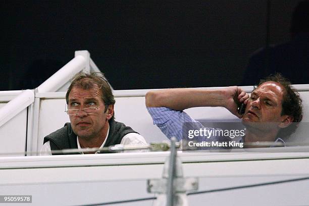 Australian Socceroos coach Pim Verbeek watches the action during the round 19 A-League match between Sydney FC and the Central Coast Mariners at the...