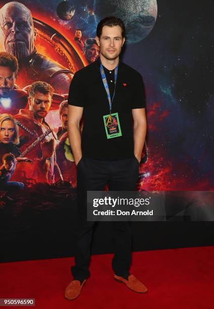 David Berry attends the Avengers: Infinity War Special Event Screening on April 24, 2018 in Sydney, Australia.