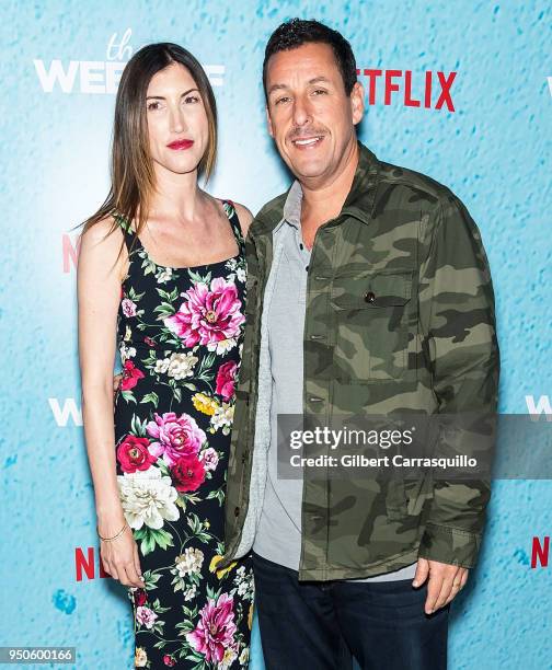 Actress Jackie Sandler and actor/comedian Adam Sandler attend 'The Week Of' New York Premiere at AMC Loews Lincoln Square on April 23, 2018 in New...