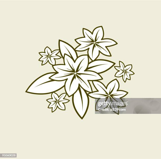 star flowers - generative art stock illustrations