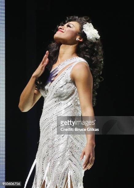 Ariana DeBose during the opening night bows for""Summer: The Donna Summer Musical" on Broadway at The Lunt-Fontanne Theatre on April 23, 2018 in New...