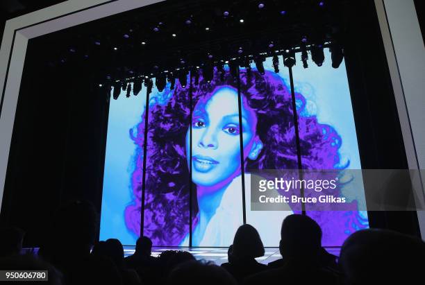 Ambiance at the opening night for""Summer: The Donna Summer Musical" on Broadway at The Lunt-Fontanne Theatre on April 23, 2018 in New York City.