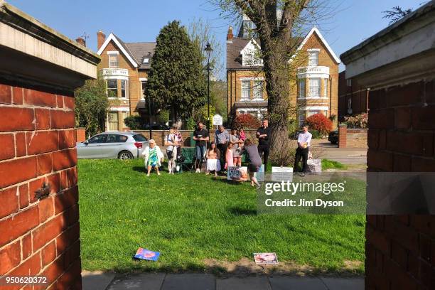 Anti-abortion protesters hold a vigil outside the Marie Stopes Clinic in Ealing on April 21, 2018 in London, England. Ealing council have voted in...