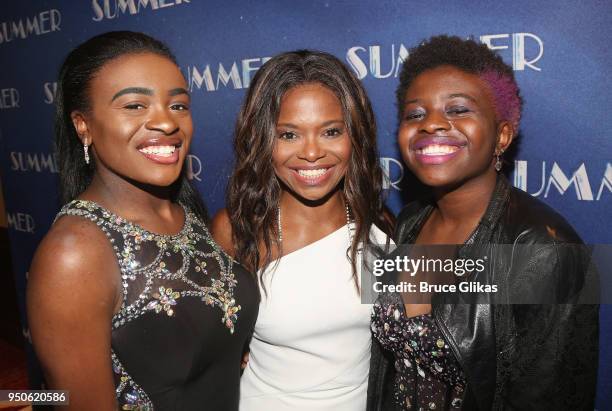 Celia Rose Gooding, LaChanze and Zaya LaChanze Gooding pose at the opening night after party for "Summer: The Donna Summer Musical" on Broadway at...