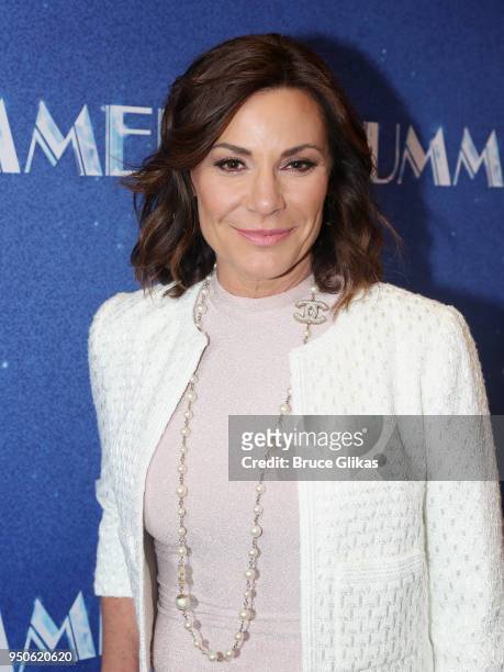 LuAnn de Lesseps poses at the opening night of "Summer: The Donna Summer Musical" on Broadway at The Lunt-Fontanne Theatre on April 23, 2018 in New...