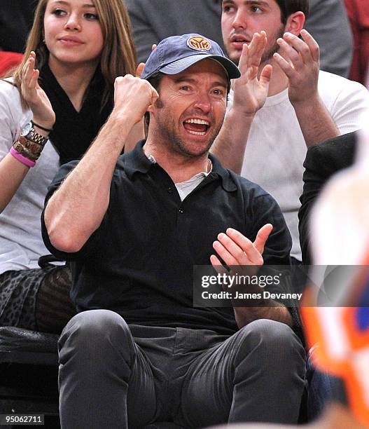 Hugh Jackman attends the Chicago Bulls vs New York Knicks game at Madison Square Garden on December 22, 2009 in New York City.