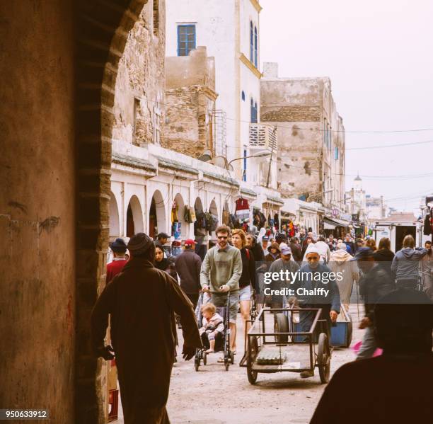 medina in essauira - djellaba stock pictures, royalty-free photos & images