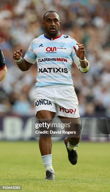 Joe Rokocoko of Racing 92 looks on during the European Rugby Champions Cup Semi-Final match between Racing 92 and Munster Rugby at Stade...