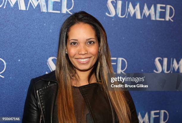 Astra poses at the opening night of "Summer: The Donna Summer Musical" on Broadway at The Lunt-Fontanne Theatre on April 23, 2018 in New York City.