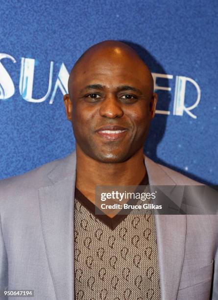 Wayne Brady poses at the opening night of "Summer: The Donna Summer Musical" on Broadway at The Lunt-Fontanne Theatre on April 23, 2018 in New York...