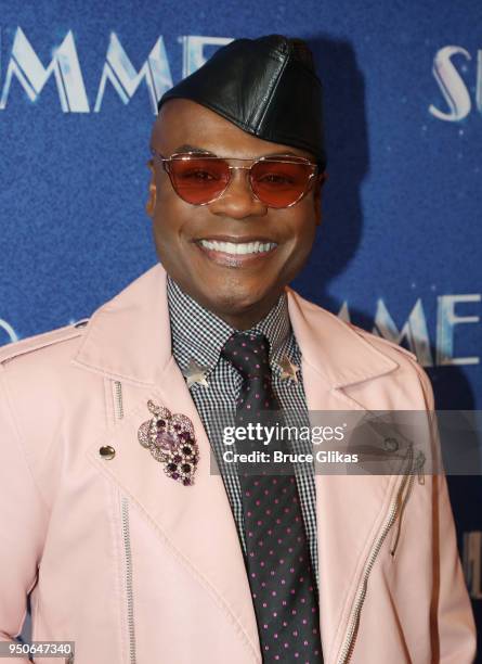 Nathan Lee Graham poses at the opening night of "Summer: The Donna Summer Musical" on Broadway at The Lunt-Fontanne Theatre on April 23, 2018 in New...