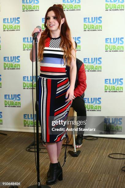 APRlL 24: Singer Sydney Sierota of Echosmith visits "The Elvis Duran Z100 Morning Show" at Z100 Studio on April 24, 2018 in New York City.