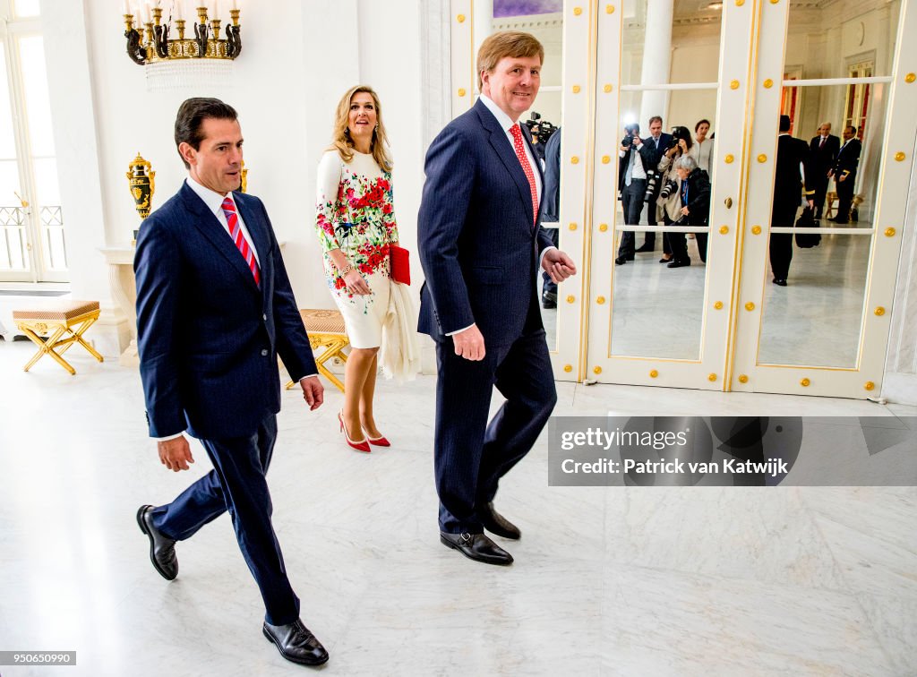 King Willem-Alexander and Queen Maxima official welcome for president of Mexico