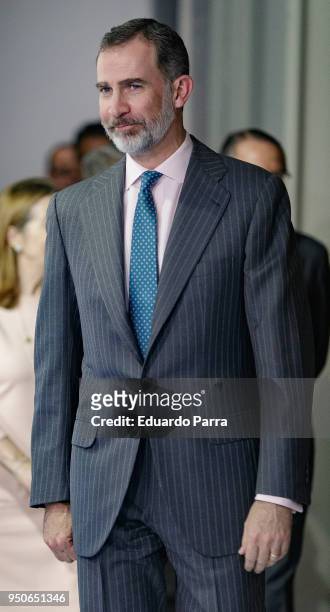 King Felipe Vi of Spain attends the 'Premios internaciones de Periodismo Rey de Espana' awards delivery ceremony at Casa de America on April 24, 2018...