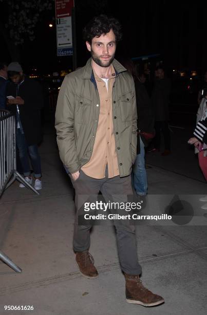 Actress Penn Badgley arriving to the screening of 'Untogether' during the 2018 Tribeca Film Festival at SVA Theatre on April 23, 2018 in New York...