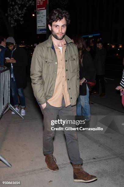 Actress Penn Badgley arriving to the screening of 'Untogether' during the 2018 Tribeca Film Festival at SVA Theatre on April 23, 2018 in New York...