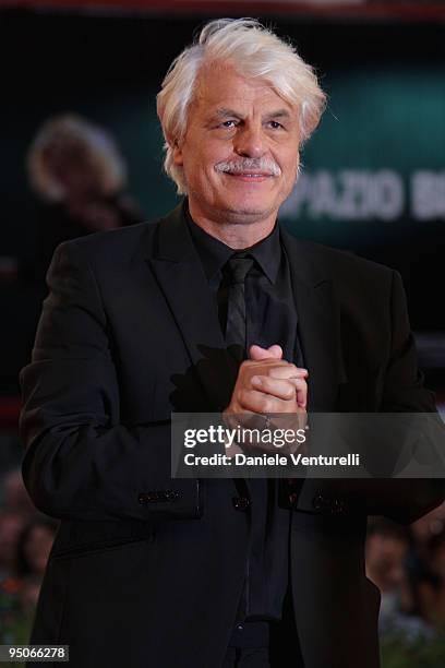 Director Michele Placido attends the "Il Grande Sogno" Premiere at the Sala Grande during the 66th Venice Film Festival on September 9, 2009 in...