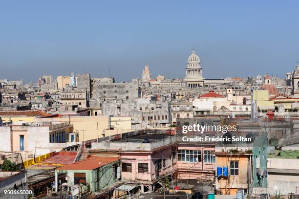 Aerial view of the city of Havana on August 02, 2017 in Havana, Cuba.