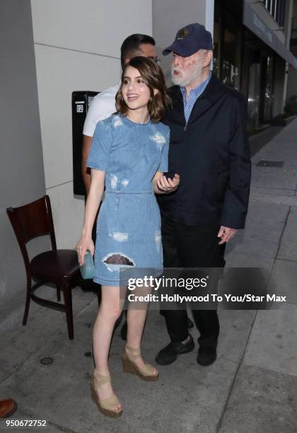 Sami Gayle and Leonard Goldberg are seen on April 23, 2018 in Los Angeles, California.