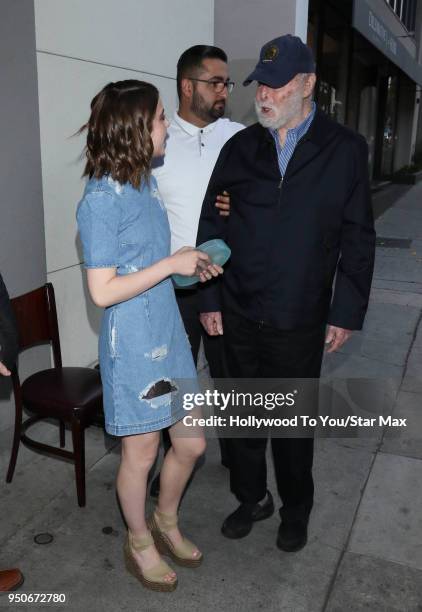 Sami Gayle and Leonard Goldberg are seen on April 23, 2018 in Los Angeles, California.