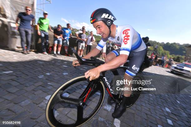 Victor Campenaerts of Belgium and Team Lotto Soudal European Champion Jersey / during the 72nd Tour de Romandie 2018, Prologue a 4km individual time...
