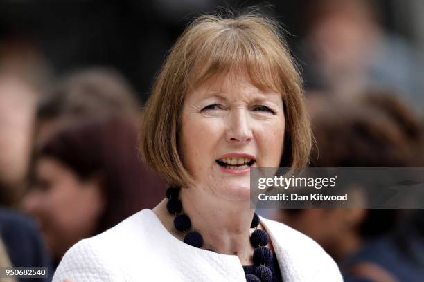 Labour MP Harriet Harman attends the official unveiling of a statue in honour of the first female Suffragist Millicent Fawcett in Parliament Square...