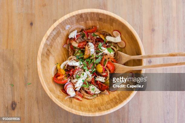 cuisine - salade italienne - salade stock pictures, royalty-free photos & images