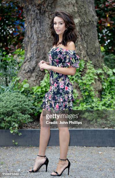 Michelle Keegan poses for a photocall ahead of her first catwalk show for Very.co.uk at One Marylebone on April 24, 2018 in London, England.