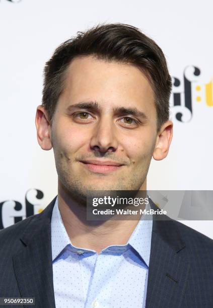 Benj Pasek attends the Dramatists Guild Foundation toast to Stephen Schwartz with a 70th Birthday Celebration Concert at The Hudson Theatre on April...