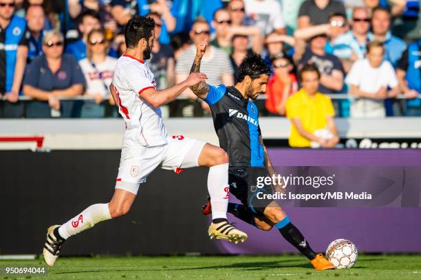 Bruges , Belgium / Club Brugge v Standard de Liege / Lior REFAELOV, Konstantinos LAIFIS"n"nFootball Jupiler Pro League 2017 - 2018 Play-Off 1...