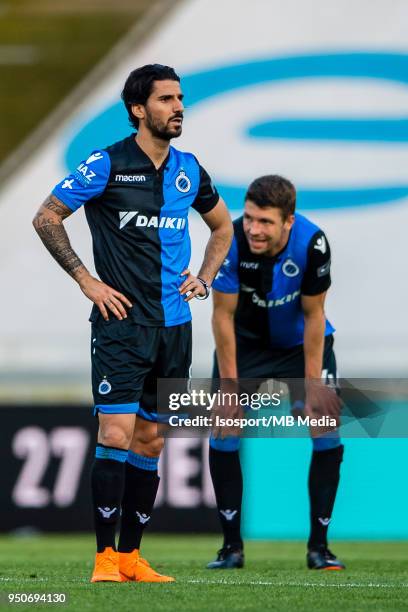 Bruges , Belgium / Club Brugge v Standard de Liege / Lior REFAELOV shows dejection after the draw"n"nFootball Jupiler Pro League 2017 - 2018 Play-Off...