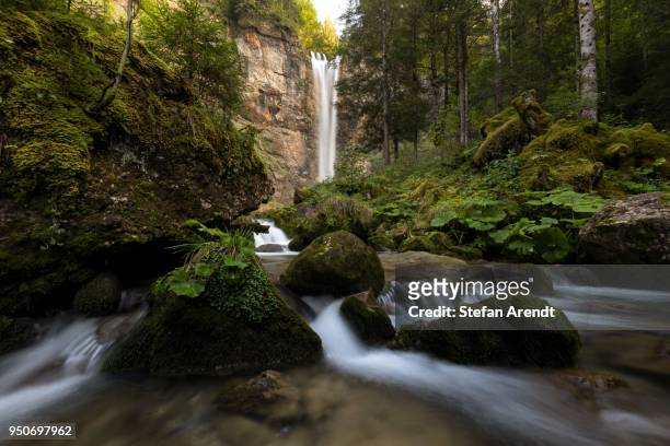 waterfall leuenfall, canton appenzell innerrhoden, switzerland - appenzell innerrhoden stock pictures, royalty-free photos & images