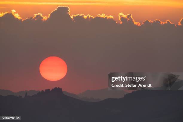 sunset, hundwilerhoehe, appenzell, appenzell innerrhoden, switzerland - appenzell innerrhoden stock pictures, royalty-free photos & images