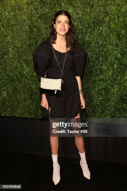 Leandra Medine attends the 13th Annual Tribeca Film Festival CHANEL Dinner at Balthazar on April 23, 2018 in New York City.