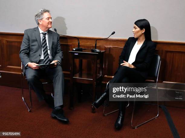 Reality TV-Star Kourtney Kardashian joins Environmental Working Group President Ken Cook at a briefing on Capitol Hill in support of bipartisan...