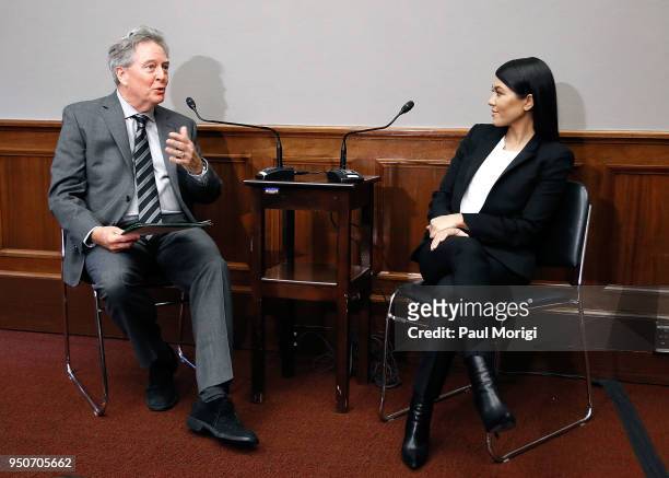 Reality TV-Star Kourtney Kardashian joins Environmental Working Group President Ken Cook at a briefing on Capitol Hill in support of bipartisan...