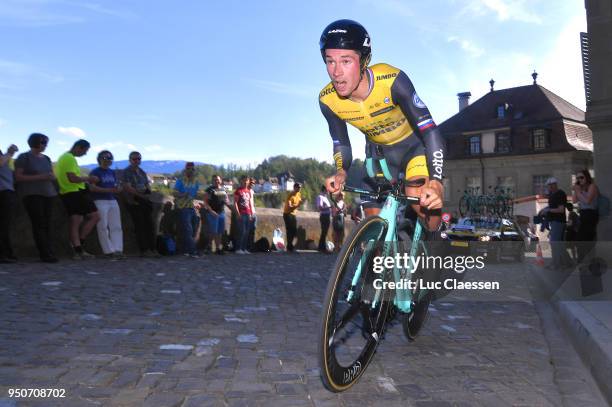 Primoz Roglic of Slovenia and Team LottoNL-Jumbo / during the 72nd Tour de Romandie 2018, Prologue a 4km individual time trial stage from Fribourg to...